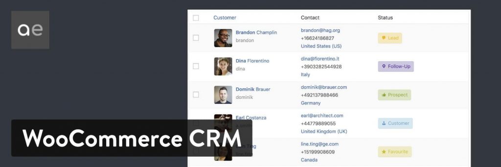 CRM plugin افزونه ارتباط با مشتریان وردپرس