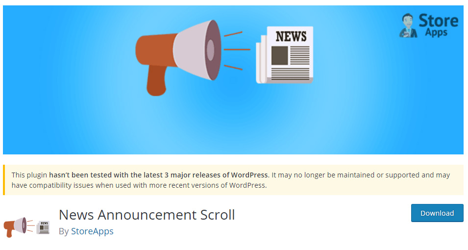 news-announcement-scroll - پلاگین های خبری
