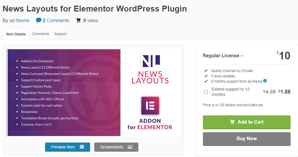 news-layouts-for-elementor-wordpress-plugin - افزونه های خبری - المنتور